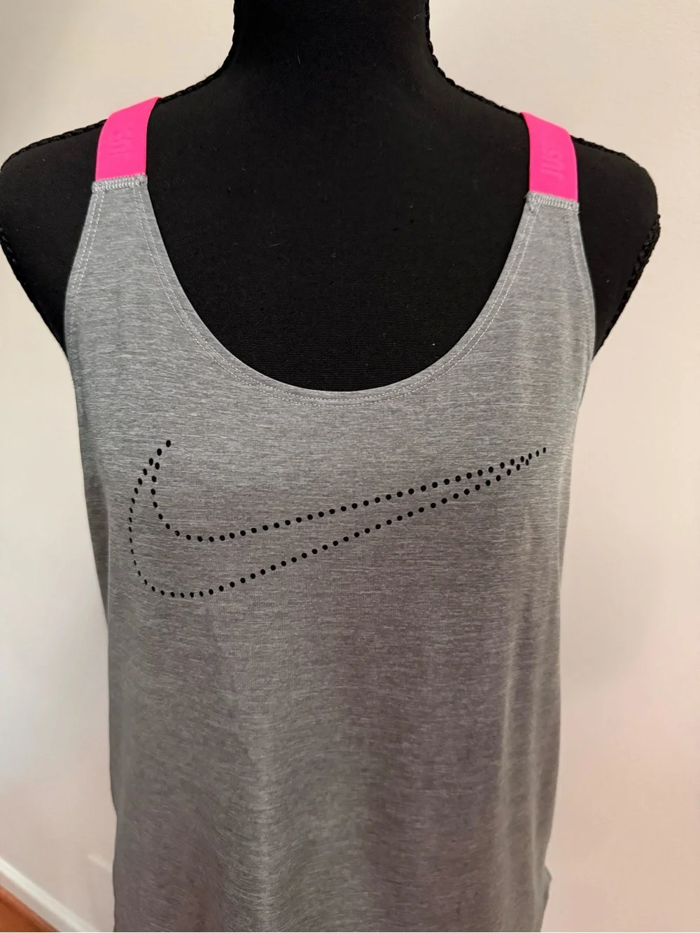 Nike Gray Tank with Bright Pink Strappy Back